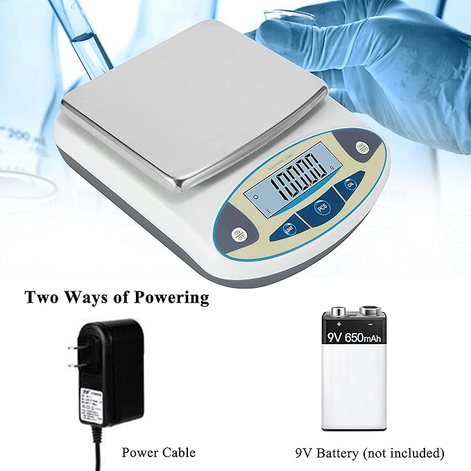 Bonvoisin Lab Scale 2000gx0.01g High Precision Electronic Analytical Balance 0.01g Accuracy Laboratory Lab Precision Scale Digital Kitchen Balance Scale Jewelry Scale Scientific Scale (2000g, 0.01g)