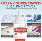 12% Food Grade Hydrogen Peroxide – Ultra-Concentrated H2O2 Peroxide Cleaner – 1 Gallon Bottle – Bleach Alternative for Household Cleaning, Laundry, Glass & More – Made in USA (1)