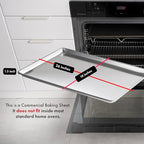 New Star Foodservice Commercial-Grade 18-Gauge Aluminum Sheet Pan/Bun Pan (18 L x26 W x1 H (Full Size) XL Size Measure Oven)