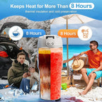 Kawu Personal Blender, 23oz Stainless Steel Portable Blender for Shakes and Smoothies, Electric Shaker Bottle with 10 Blades, USB Rechargeable Travel Mixer with Straw & Lid for Gym Office Home