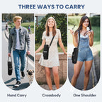 Crossbody Carrier Bag for Owala Water Bottle, Insulated Cup Holder Sleeve for Ninja Portable Blender with Adjustable Shoulder Handheld Strap & 2 Pockets, Travel Gym Camping Accessories for Men Women