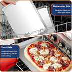 P&P CHEF 19.6 Inch Baking Cookie Sheet, Oven Pan Tray Stainless Steel Sheet Pan for Kitchen, Oven Bakeware for Multi Uses, Shiny Look & Dishwasher Safe, Healthy & Heavy Duty, 1Pc