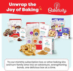 Baketivity Kids Baking Set, Meal Cooking Party Supply Kit for Teens, Real Fun Little Junior Chef Essential Kitchen Lessons, Includes Pre-Measured Ingredients (Kit +Hat & Apron, Pretzel)