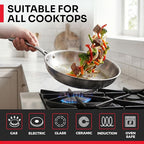 Mueller 17-Piece Stainless Steel Pots and Pans Set – Tri-Ply Ultra-Clad Pro Cookware Set, Induction Ready, Oven Safe, Even-Heat Aluminum Core, Includes Skillets, Saucepans, Dutch Oven, Stockpot