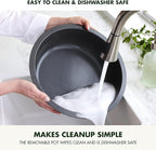 GreenPan Elite Essential Smart Electric 6QT Skillet Pot,Sear Saute Stir-Fry and Cook Rice, Healthy Ceramic Nonstick and Dishwasher Safe Parts, Easy-to-use LED Display, PFAS-Free, Cream White