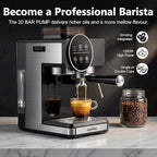 CUSIMAX Espresso Machine with Grinder, 20 Bar Professional Expresso Coffee Machines with Milk Frother Steam Wand, Espresso Maker with 60oz Removable Water Tank, Cappuccino & Latte Machine for Home