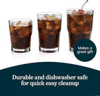 Libbey Boston Tumbler, Rocks, and Juice Glasses, 18 Piece Classic Stackable Glass Cups Set, Versatile, Kitchen Drinking Glasses Set for Everyday Use