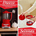 29 Oz Hot Chocolate Maker Machine, Electric Milk Frother and Steamer, Hot Cocoa Maker Machine for Hot Chocolate Bar, Detachable Pitcher, 2 Speed Mode, 3.5 Cups, Red
