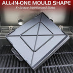 Cast Iron Griddle Gas Grill Stove Top Pan Insert for Weber Charbroil Nexgrill Grill Replacement Parts Flat Charcoal Cooking Plate Outdoor Camp Tailgating Teppanyaki Accessory 17" x 13"