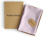 Solino Home Linen Cloth Napkins Set of 4-100% Pure Linen Chambray Lavender Dinner Napkins 20 x 20 Inch - Athena, Handcrafted and Machine Washable - Holiday, Valentines