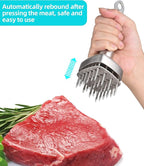 Aliglow 304 Stainless Steel Meat Tenderizer Needle Meat Hammer Mallet Tool Pounder For Tenderizing and Pounding Steak, Beef Pork Chicken BBQ And Poultry