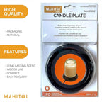 Durable Heavy Portable Large Warmer Safe Plate for Candle Jar & Mug Warmer, Space Black Pack