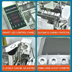 Kolice Commercial Mini Donuts Making Machine Frying Donuts Makchine - 4-Rows Production, 5.5L Hoppers, 1,800 Pcs Per Hour, Auto Counting, Timer and Temperature Control