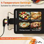LDAILY 35’’ Extra Large Nonstick Electric Griddle, Teppanyaki Grill BBQ W/ 4 Adjustable Temperature, Even Heating & Handles, Long Table Top Pancake Griddle Grill for Indoor & Outdoor Party, Camping