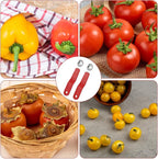 JJUNW 4Pcs Strawberry Huller, Stainless Steel Tomato Corer, Strawberry Huller Stem Remover Corer Tool Kitchen, Canning Supplies for Fruit and Vegetable