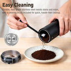 HAUSHOF Coffee Grinder Electric, One Touch Coffee Bean Grinder for Beans, Spices, Herbs and Seeds, Compact Design, with Clean Brush Black