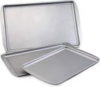Farberware Nonstick Bakeware 3-Piece Cookie Pan Set, Gray