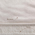 Electric Heated Blanket King Size - 90"x100", Soft Flannel Heating Blanket, 10 Heating Levels, 1-12 H Auto Shut Off, Breathable Warm and Washable for Bed, White