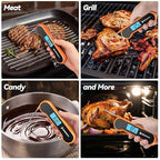 0.5 Sec Instant Read Meat Thermometer Digital with ±0.5℉ Precision, Food Thermometer for Cooking Kitchen Gadgets, Oven Grill Candy BBQ Essentials Accessories, Gifts for Him Dad Men Birthday, Orange