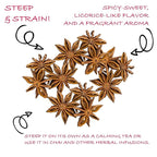 Worldwide Botanicals Organic Star Anise Root – 6 oz – 100% Illicium verum – Whole, Fragrant, Anise & Licorice-like Flavor for Tea, Culinary Recipes, Potpourri, Perfumes, Liquors – 6 ounces