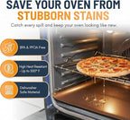 Oven Liners for Bottom of Oven - 2 Pack Large Heavy Duty Mats, 17”x25” Non-Stick Reusable Liner for Electric, Gas, Toasters, Grills - BPA & PFOA Free Kitchen Accessory to Keep It Clean (Copper)