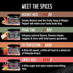 Spice Guru BBQ Rub Gift Set – 4 Flavor Barbecue Seasoning Sampler – Mens Christmas Gifts for Dad, Husband or Brother – Premium Grilling Spices & Holiday Gift Set for Grill Lovers - Grill Accessories