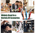 12 Pieces wine key wine opener Stainless wine bottle opener Fold Serrated Foil Cutter wine keys for bartenders for Family, Company Party,Bars,Restaurants(6 Color)