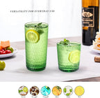 15oz and 22oz Colorful Acrylic Glasses Drinkware (Set of 8), Honeycomb Stackable Shatter-Proof Plastic Tumblers, Reusable Plastic Drinking Glasses, BPA-Free, Dishwasher-Safe