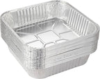 Waytiffer 10pack- 8 x 8 Aluminum foil Pans Disposable Heavy Duty Square baking Cake Pan, Cooking Tins Homemade Breads Oven Pan, Baking cake Roasting Pans
