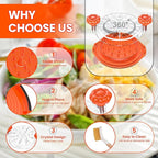 Chicken Shredder Tool Twist Large - 10'' Pro Meat Shredders for Chicken Breast,Visible Kitchen Gadgets Grinder Machine with Brush,Strong Anti-Slip Strip,Ergonomic Handle,BPA Free (Orange)
