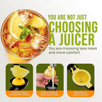 Zulay Kitchen Metal 2-in-1 Lemon Squeezer - Sturdy Max Extraction Hand Juicer Lemon Squeezer Gets Every Last Drop - Easy to Clean Manual Citrus Juicer - Easy-Use Lemon Juicer Squeezer - Black/Yellow