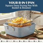 Granitestone Ceraluxe 20 Pc Ceramic Cookware Set Nonstick, Complete Pots and Pans Set Non Stick with 5 Pc Bakeware Set, Deep Frying Pan Set, & Steamer, Non Toxic PFOA Free, Oven & Dishwasher Safe