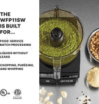 Waring Commercial WFP11SW 2.5 Quart Food Processor, 3/4 HP Motor, Low Profile Design, Patented LiquiLock Seal Bowl System, Includes Whipping Disc and a Standard S blade for Chopping, Pureeing, and Emulsyfying, 120V, 5-15 Phase Plug