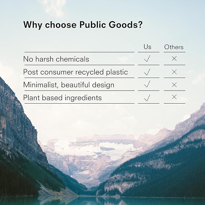 Public Goods Multi Surface Cleaner Refill | All Purpose Cleaner Refill for Floors, Tile, Countertops | Multi Purpose | Cruelty Free | Scented with Jasmine Essential Oils | 3 Pack - 24 Oz Diluted