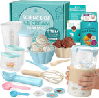 Tovla Jr. Kids Ice Cream Science Kit | Make Real Ice Cream with Reusable Tools | STEM Learning Activity & Gift Set Ages 5–12 | Includes Visual Recipes, Scoop, Bowls & Shaker