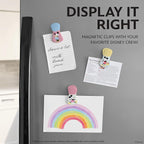 Disney Magnetic Chip Clips – Set of 6 Bag Clips for Food Storage - Mickey, Minnie, Lilo & Stitch, Winnie The Pooh – Durable Airtight Bag Chip Clips for Pantry & Fridge Use