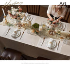 Leetaltree Luxury Crystal White Sequin Placemats Set of 8 - Waterproof Washable for Wedding, Anniversary, Daily Use - Sparkling Table Decor - Hand-Cut