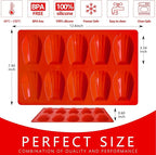 Madeleine Pans for Baking, Regular Size 10-Cavity Shell Shape Madeleine Mold Cake Pans, 3Pcs Silicone Madeleine Chocolate Cookies Trays for Baking(Regular(10-Cavity))