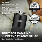 COLETTI Crag Manual Coffee Grinder — Hand Coffee Grinder — CNC Burr Precision Hand Grind, Heavy Duty for Travel, Camping, Hiking & Adventure – Includes Brush [Black Coat]