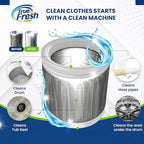 True Fresh Washing Machine Cleaner Tablets – 25-Pack Deep Cleaning for Front Loader, Top Load & HE Washers – Helps Remove Odor-Causing Residues, Pet Hair & Hard Water Buildup – Septic Safe
