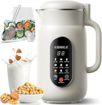 KIDISLE Nut Milk Maker Machine 51oz, 10-in-1 Soup Maker with 140℉ Heating & 8H Keep Warm, Touch Screen Plant-Based Milk Maker for Almond, Oat & Soy, 12H Delay Start & Self-Clean, Noise Reduction