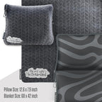 VENTURE 4TH Travel Blanket Pillow – Premium Ultra-Soft & Warm 2-in-1 Blanket or Pillow for Airplane, Car & Bus – Compact, Lightweight & Portable – Lint-Free, No Shedding, No Pilling - Gray