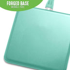GreenLife Soft Grip Healthy Ceramic Nonstick, 11" Griddle Pan, PFAS-Free, Dishwasher Safe, Turquoise