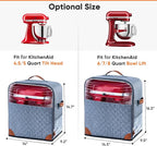 BAGSPRITE Stand Mixer Cover with Appliance Sliders Base Compatible with KitchenAid Mixer-Storage Bag for 6/7/8 Quart with Pockets for Kitchen Aid Accessories and Attachments
