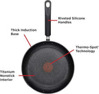 T-Fal Experience Nonstick Fry Pan 10.5 Inch, Induction, Oven Safe 400F, Skillet, Non Stick Frying Pan, Kitchen Egg Pan, Always Pan, Home, Cookware, Pots and Pans, Dishwasher Safe, Black