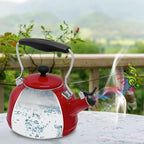 Chantal Tea Kettle, Vintage Series, Enamel on Steel, Whistling (Chili Red)