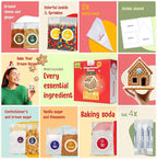 Baketivity Baking Kit Holiday Gingerbread House Kit - Bake And Build Edible Gingerbread House - Create a Treat Gingerbread House Kit - Kids Baking Set With Materials And Premeasured Ingredients