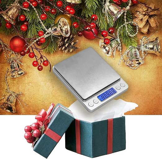 Food Scale Digital Weight 3000g/0.1g Oz Grams and Ounces Kitchen Scale for Cooking Baking with Backlight LCD Display, Tare, 9 Units, Auto Off, 2 Trays, Batteries Included - Stainless Steel