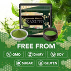 Kazuto Ceremonial Grade Matcha Green Tea Powder - Premium First Harvest Single Origin USDA Organic Gluten-Free Vegan, 100% Pure Unsweetened No Additives from Shizuoka 1.06oz