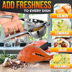 Stainless Steel Lemon Squeezer – 8.3"x2.6" Lime Squeezer | Heavy-Duty, Ergonomic Handheld, Juicer for Citrus Juice Extraction for Holiday & Festive Drinks, Great Kitchen Gifts for Chefs